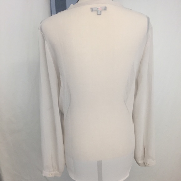 GAP Ivory Sheer Blouse, Size 8 - Picture 7 of 10
